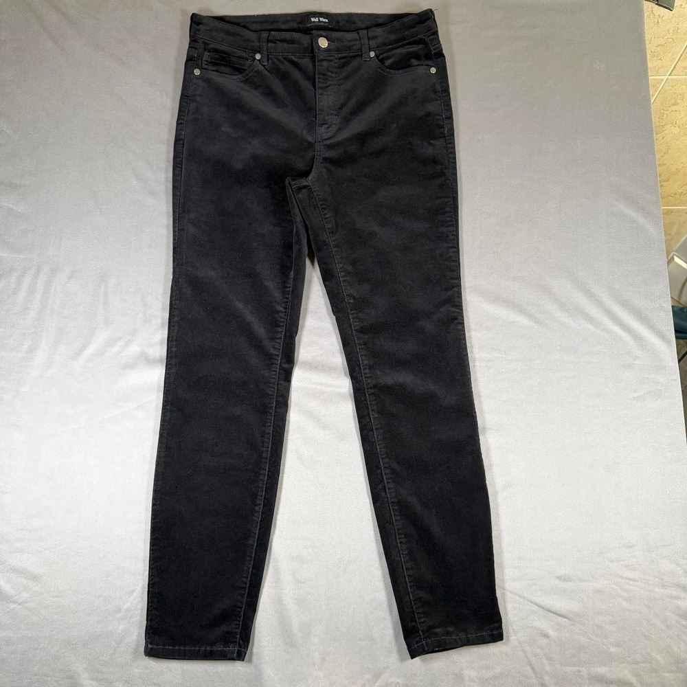 Well Worn Corduroy Pants Womens 8/29 Black Slim Stretch Casual Everyday